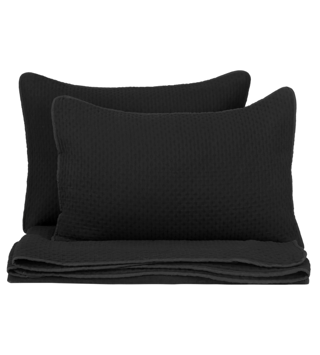 Collection Nash - Ensemble de couvre-lit 3 pièces Noir