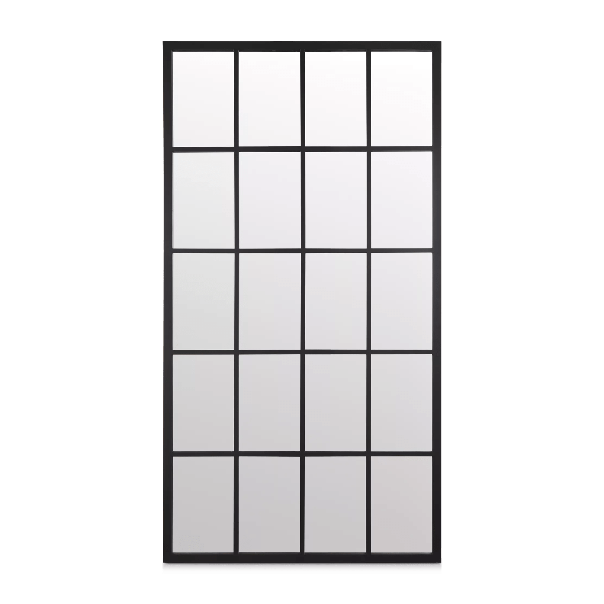 Miroir à carreaux en bois noir