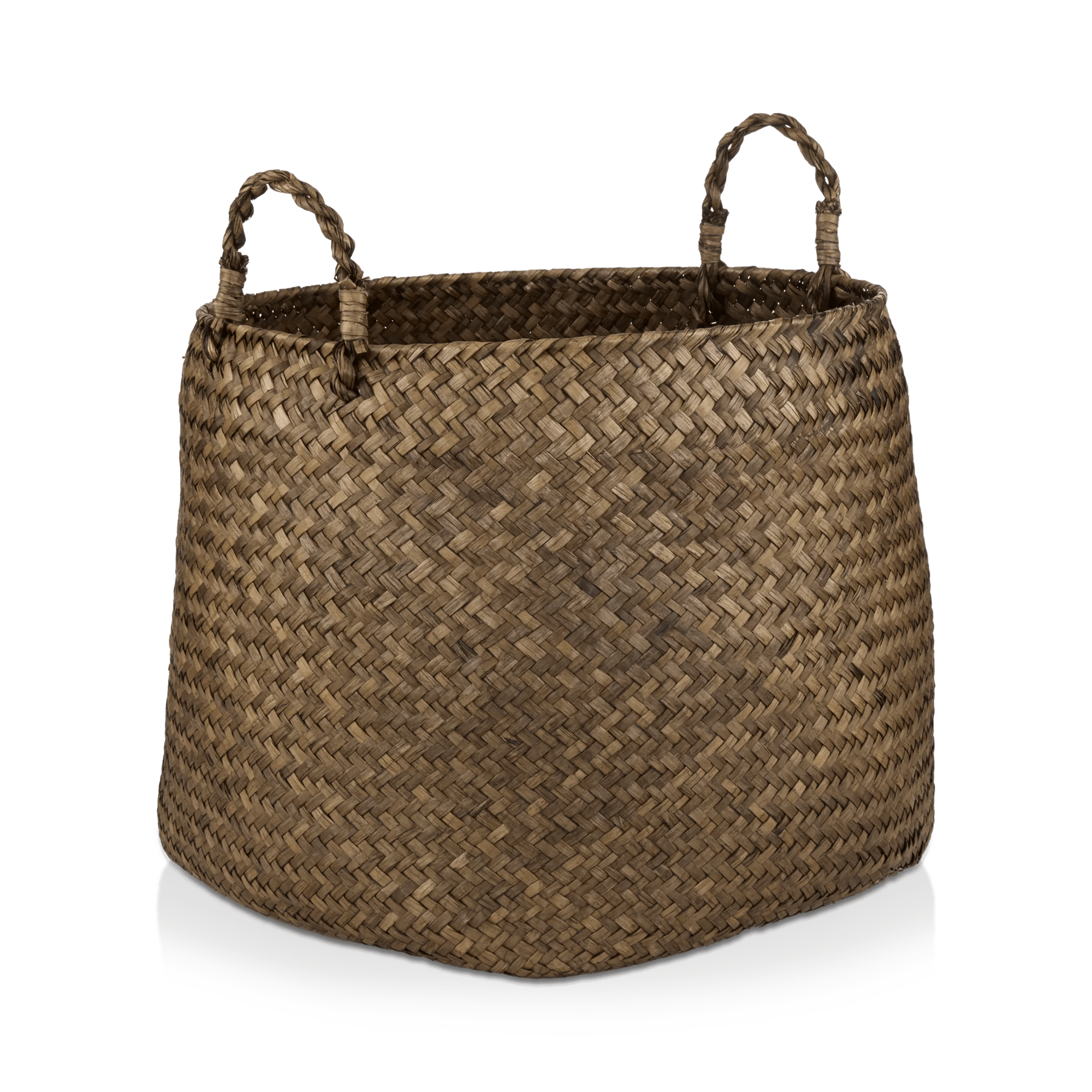 Panier tressé en jacinthe d'eau