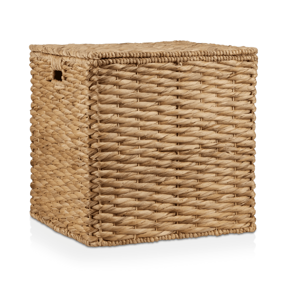 Coffre de rangement en jacinthe d'eau