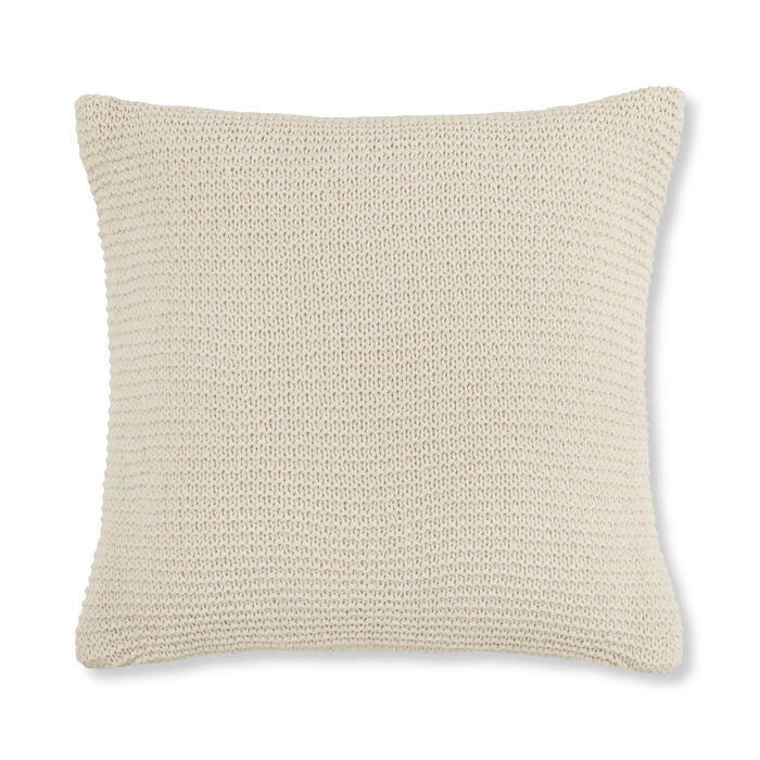 Coussin décoratif tissé Lonny blanc