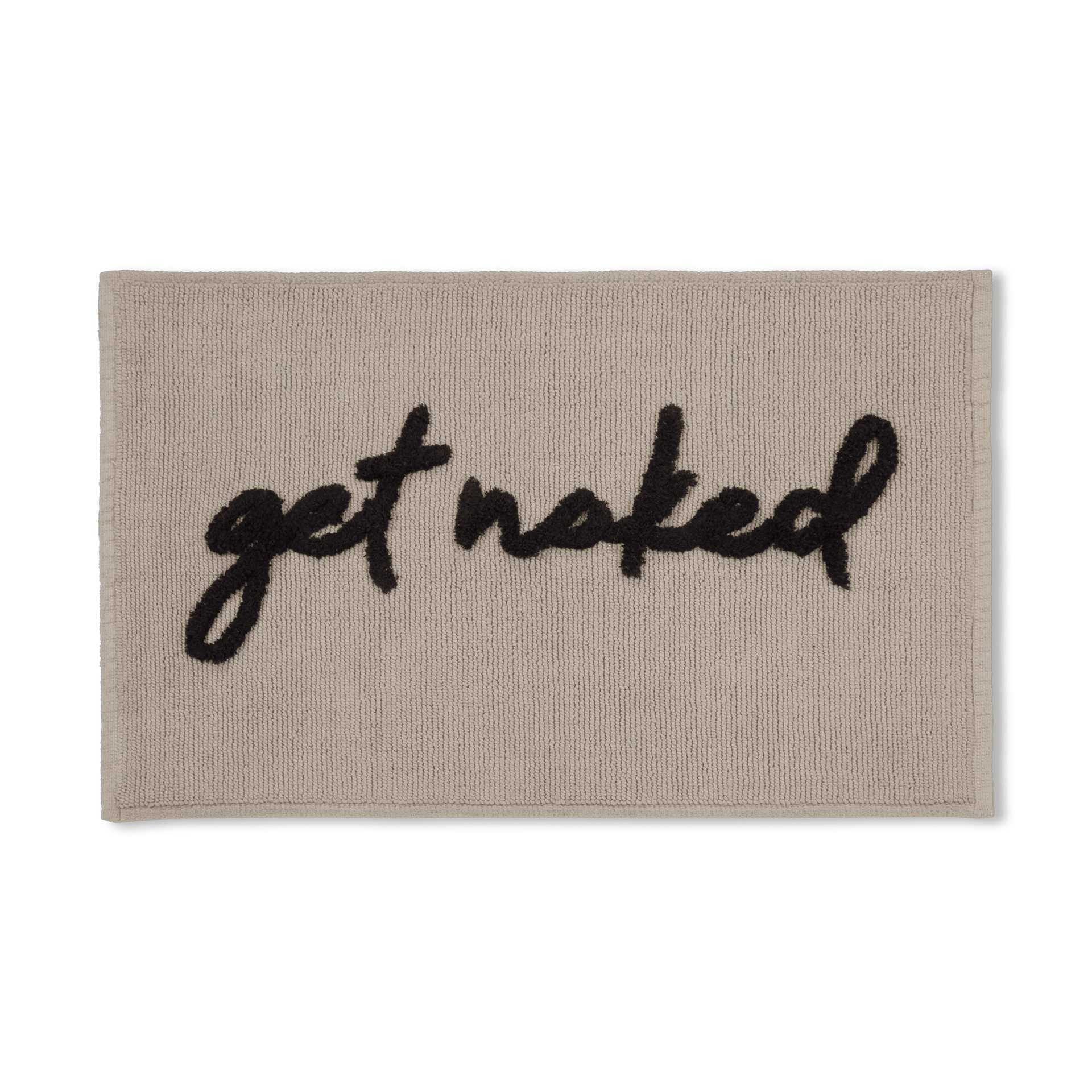 Tapis de bain typographie Get Naked