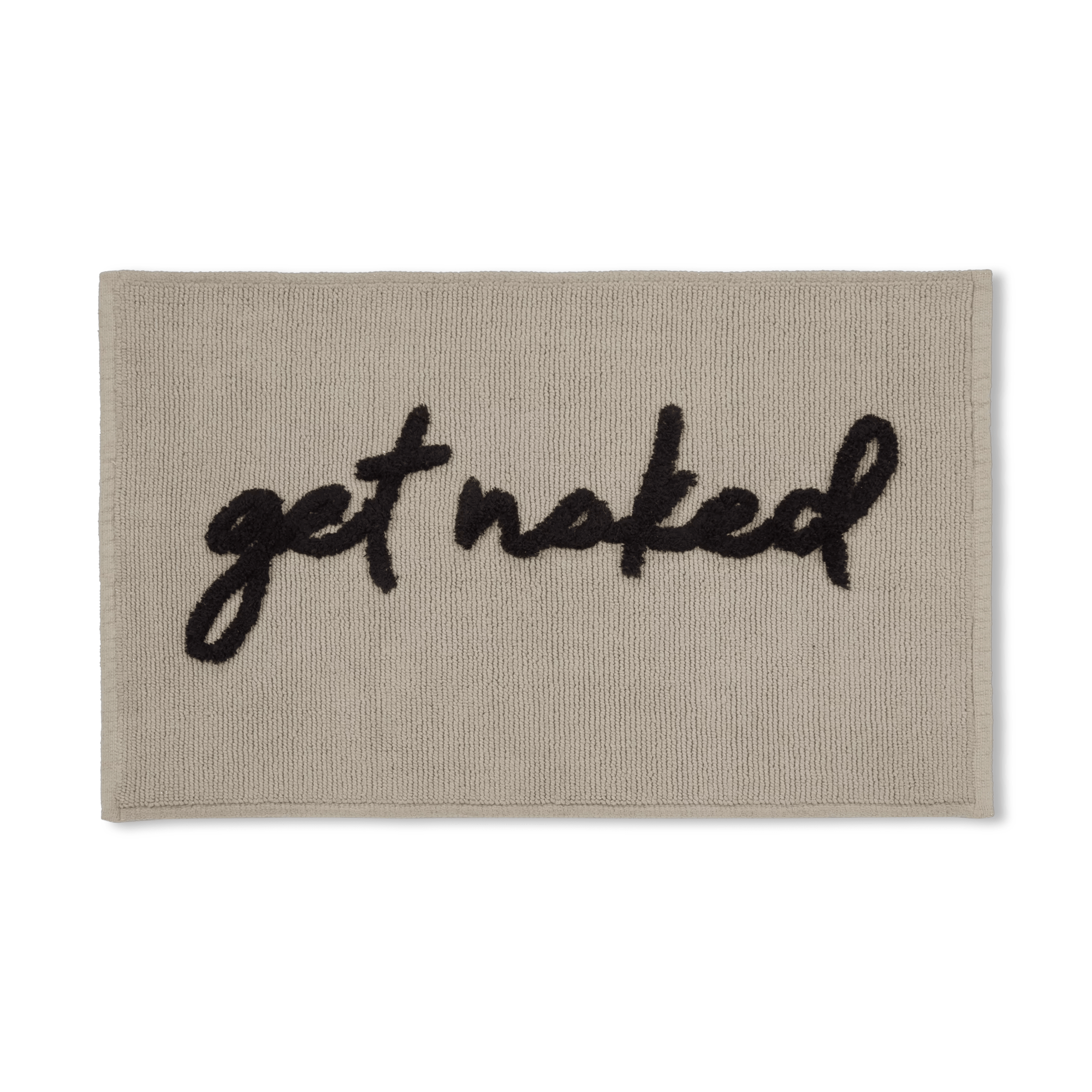 Tapis de bain typographie Get Naked