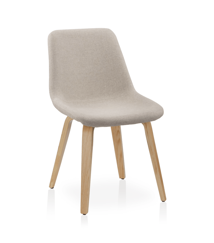 Chaise de salle à manger en tissu et en bois