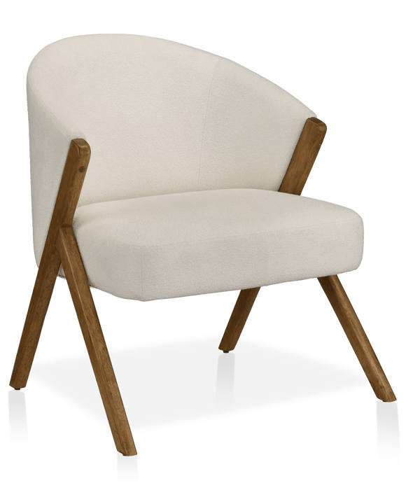 Chaise d'appoint en bois et en tissu