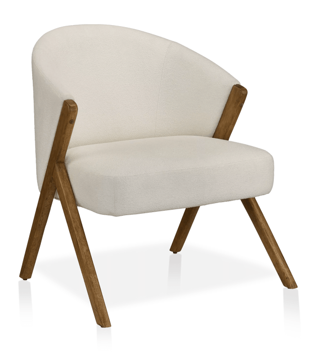 Chaise d'appoint en bois et en tissu