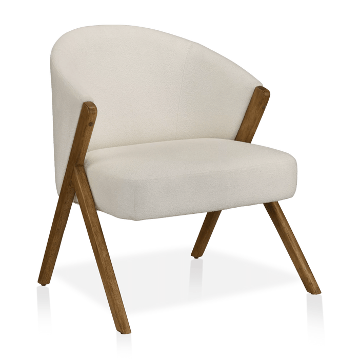 Chaise d'appoint en bois et en tissu