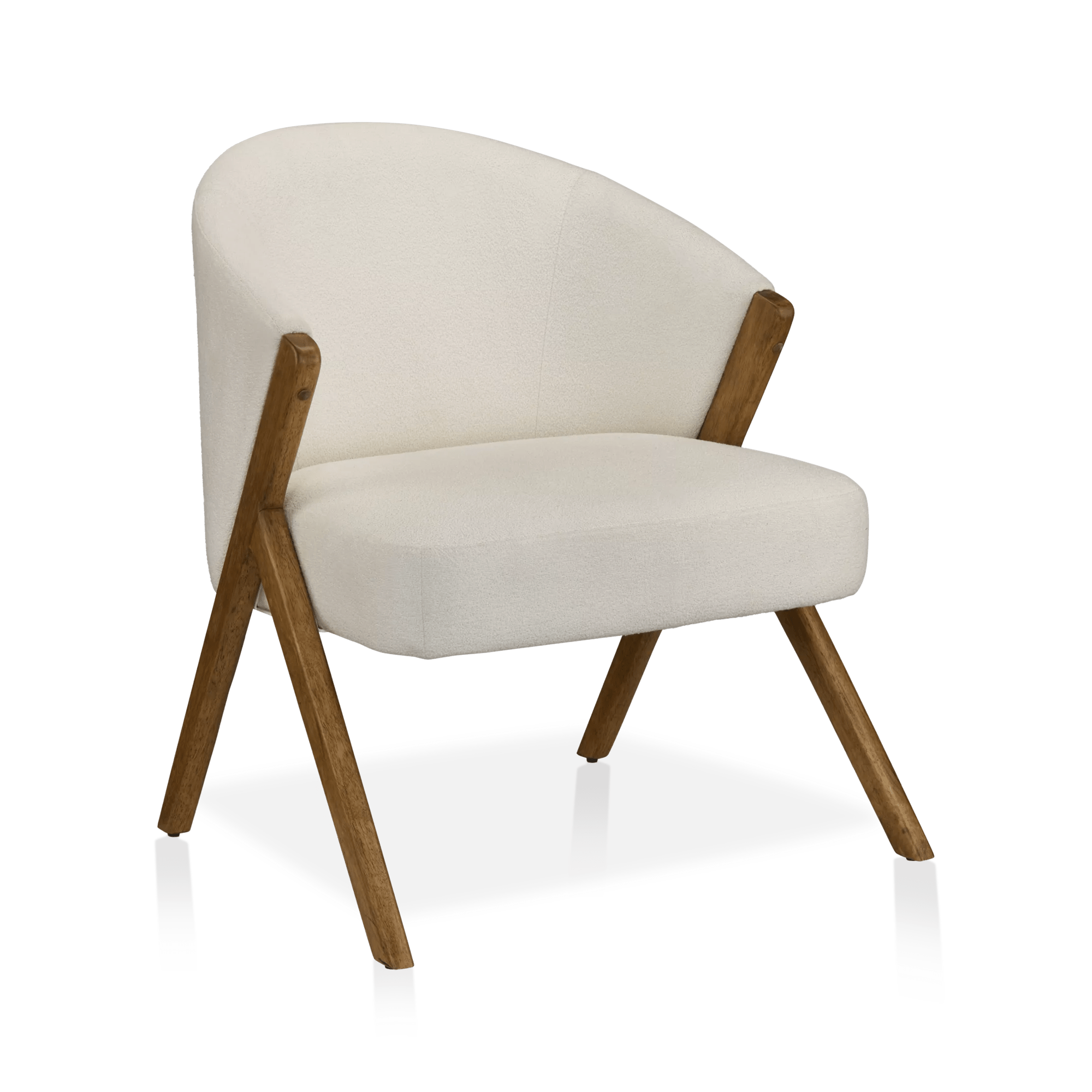 Chaise d'appoint en bois et en tissu