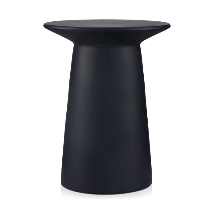 Black Cement Hourglass Side Table