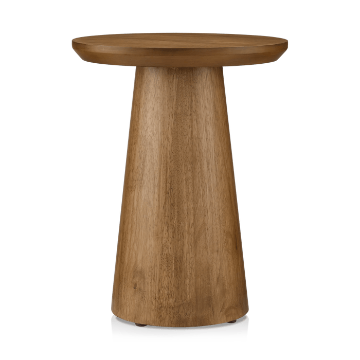 Table d'appoint en bois de manguier en forme de sablier