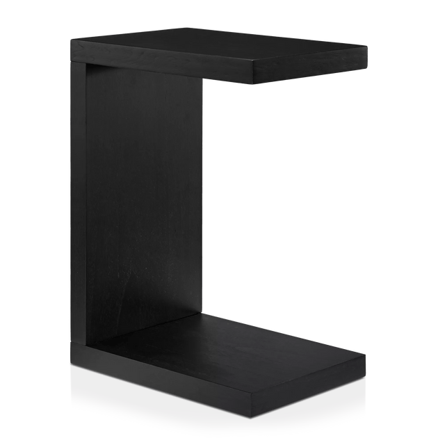 Black Wood Side Table