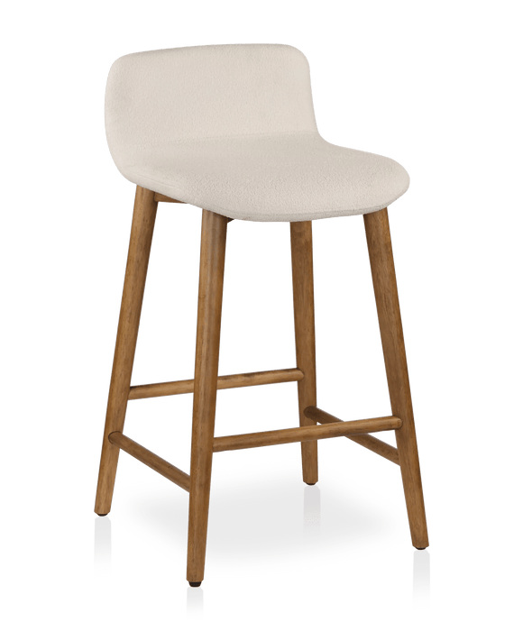 Tabouret de comptoir en tissu et en bois