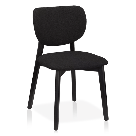 Chaise de salle à manger en tissu et en bois