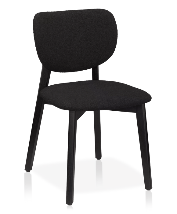 Chaise de salle à manger en tissu et en bois