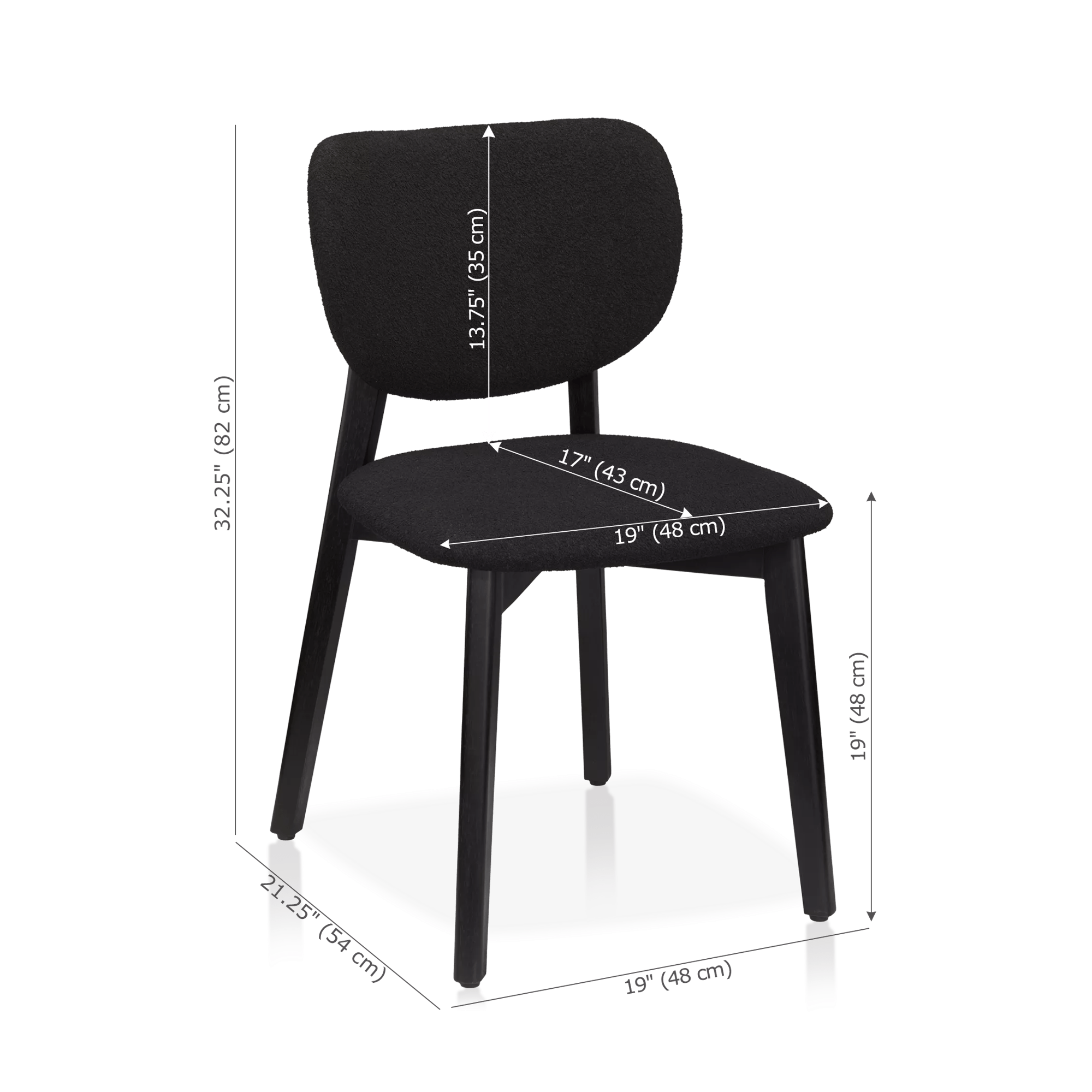 Fabric and Wood Dining Chair – Bouclair Fabric and Wood Dining Chair – Bouclair