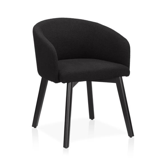 Chaise de salle à manger en tissu et en bois