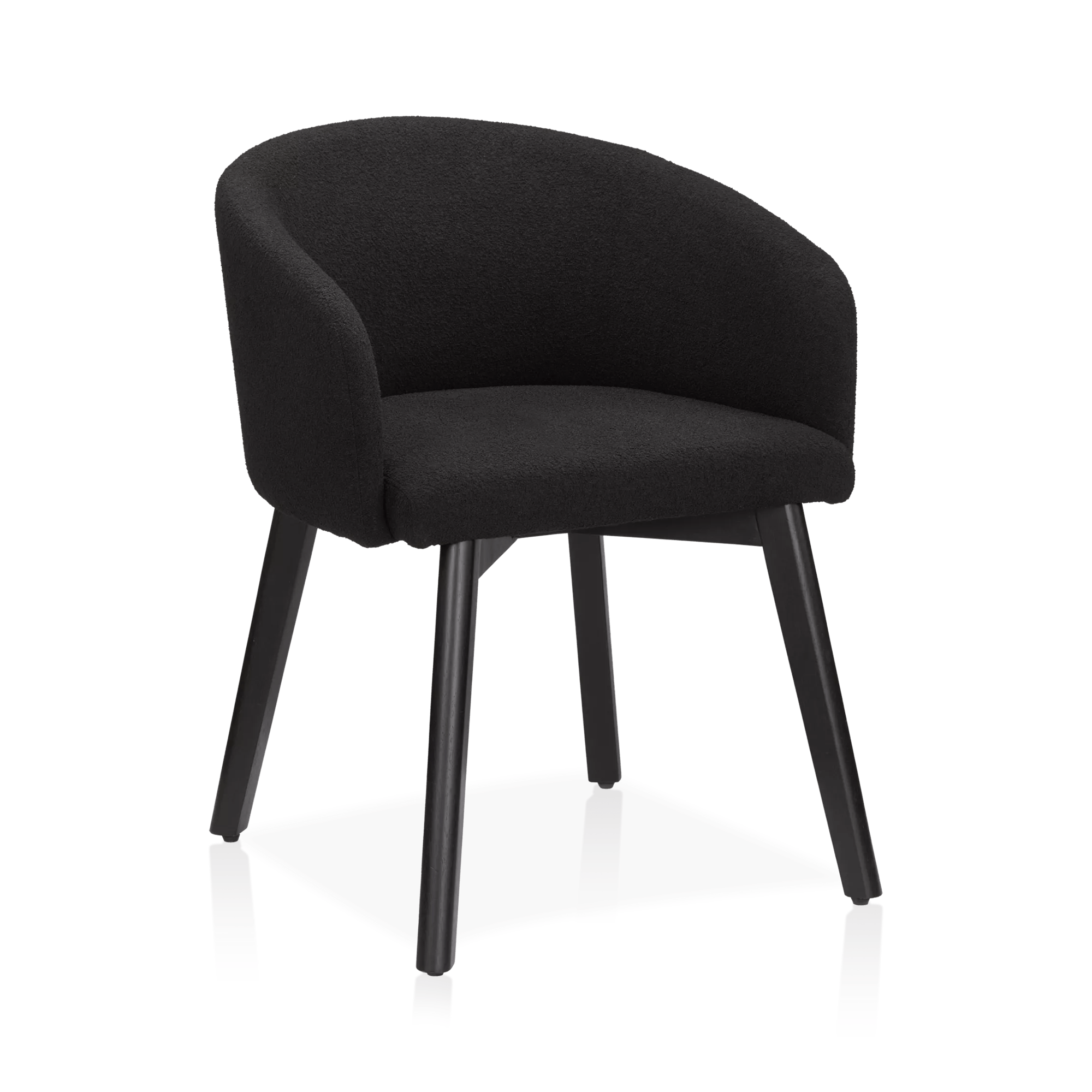 Chaise de salle à manger en tissu et en bois