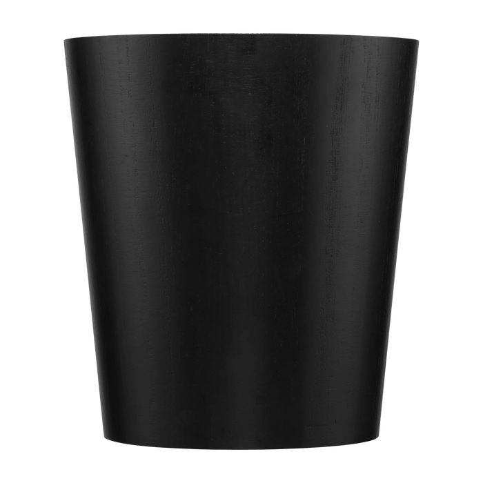 Black Wood Waste Bin