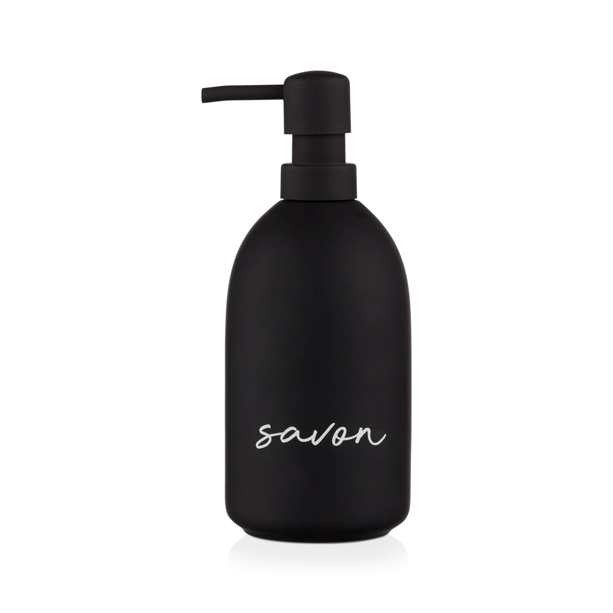 Distributeur de savon avec typographie