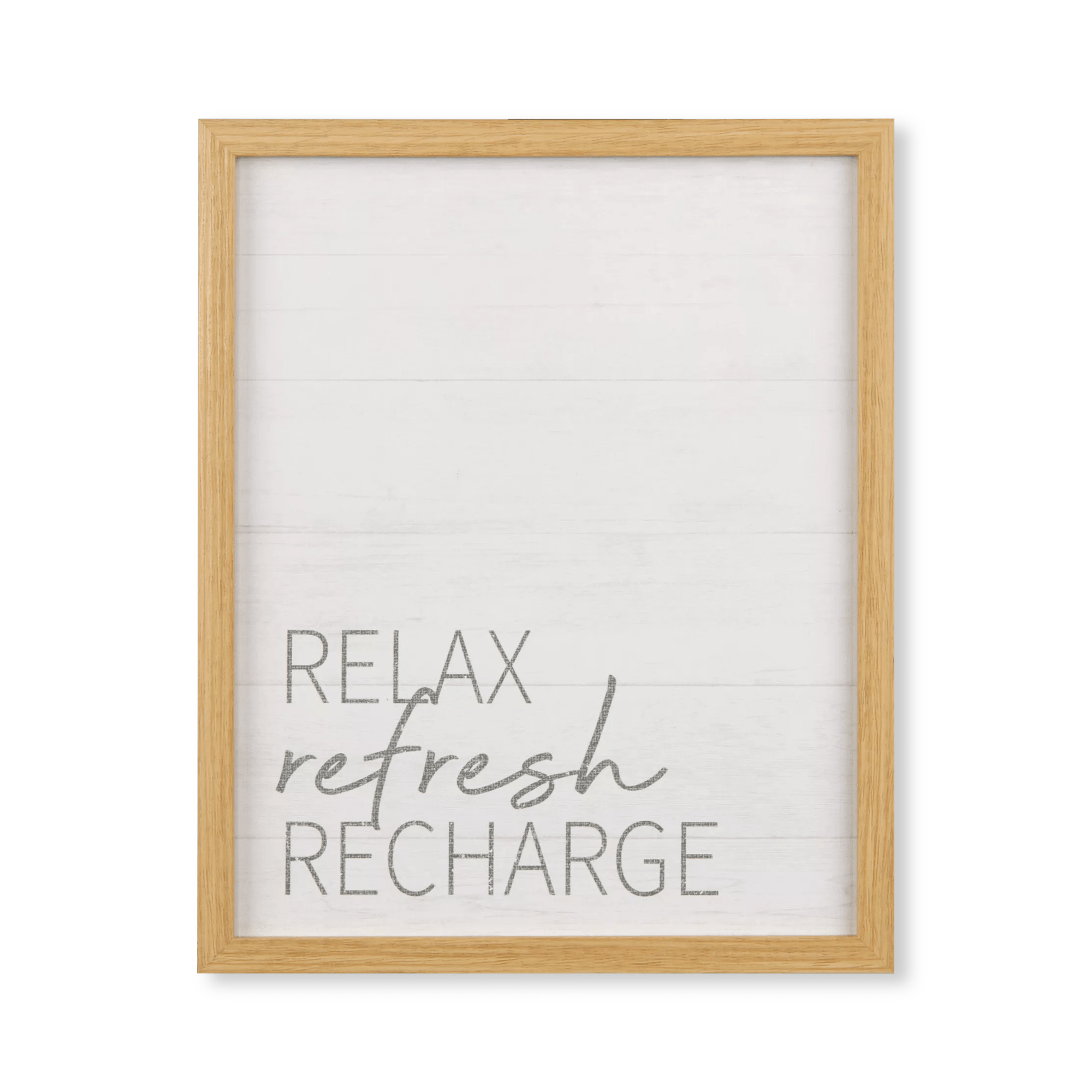 Refresh Relax Recharge Framed Art