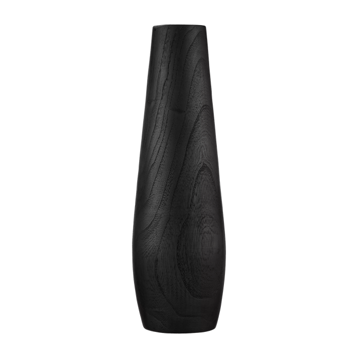Grand vase noir en bois