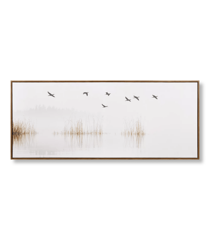 Flock of Birds Framed Canvas