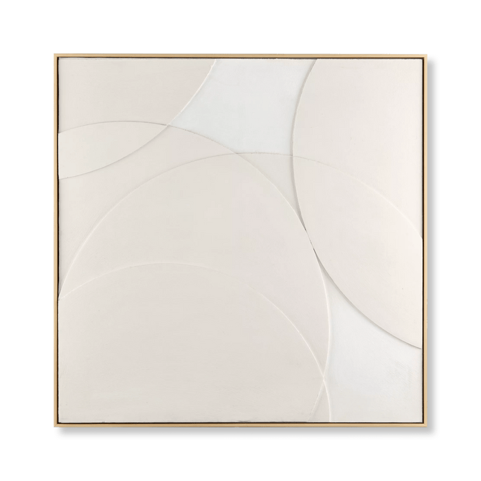 Abstract Tone-on-Tone Circles Framed Art