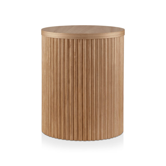 Natural Wood Side Table