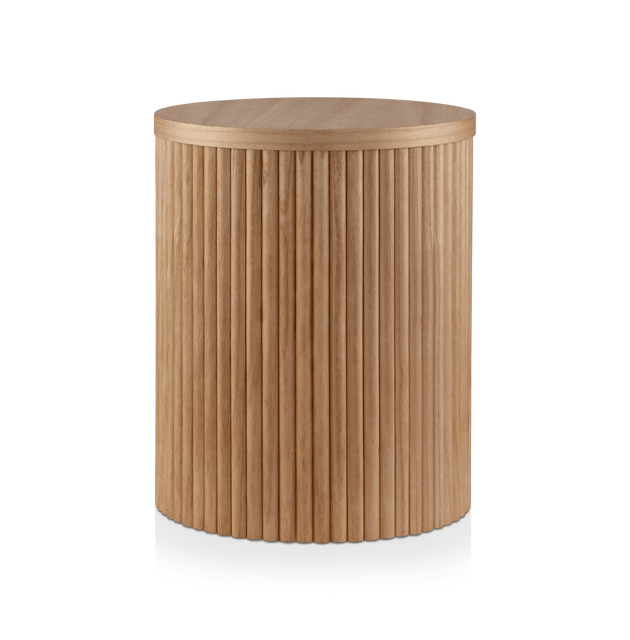 Natural Wood Side Table