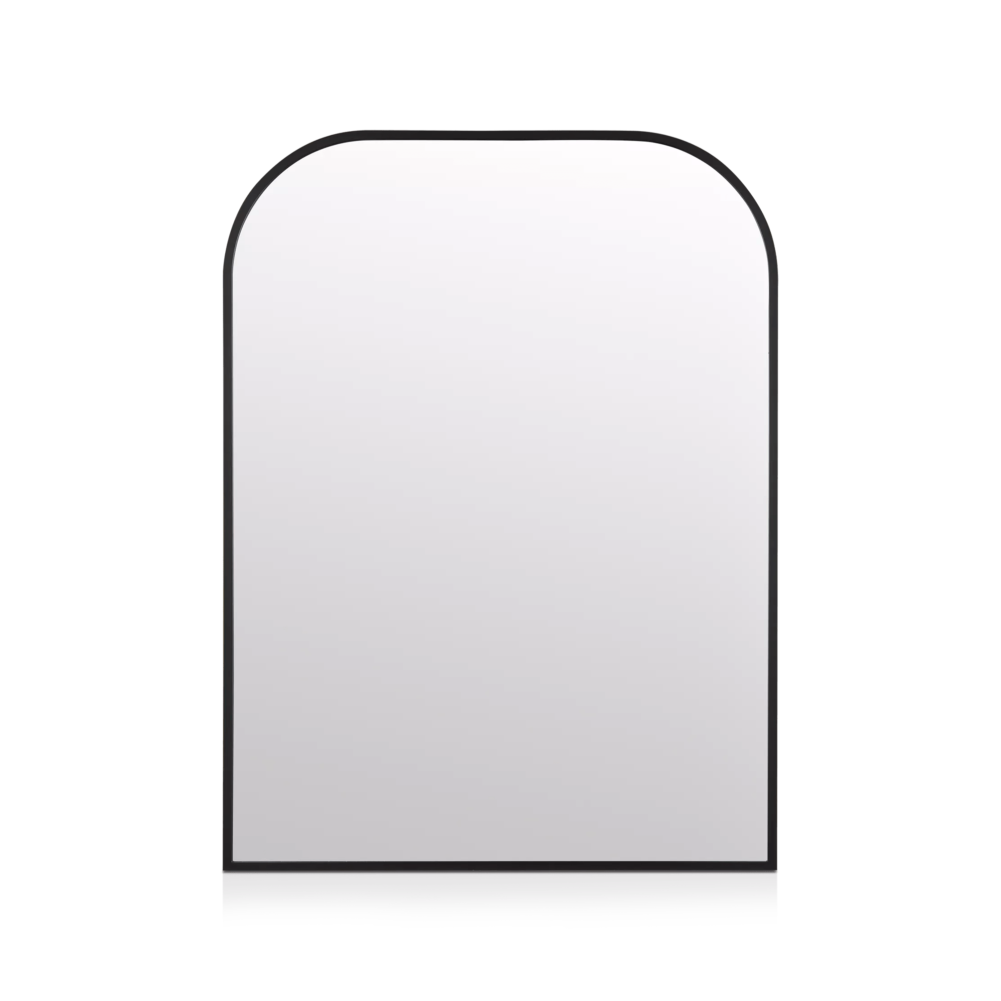 Miroir moderne arqué avec cadre noir