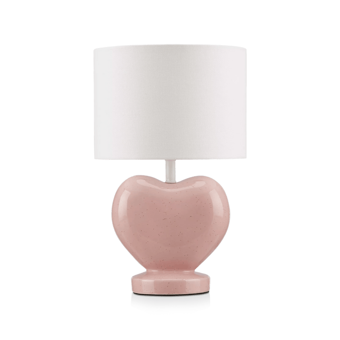 Lampe de table en forme de coeur rose