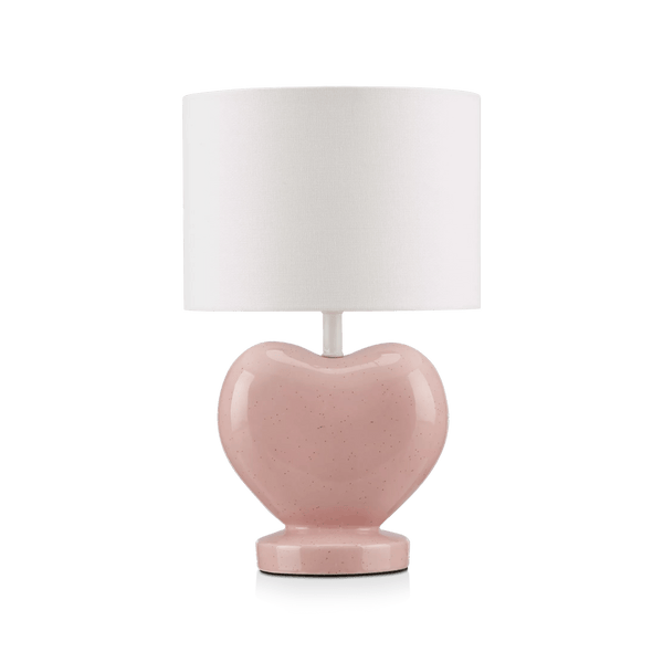 Pink Heart Shaped Table Lamp