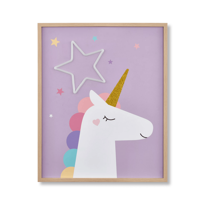 Unicorn Wall Decoration with Neon Light