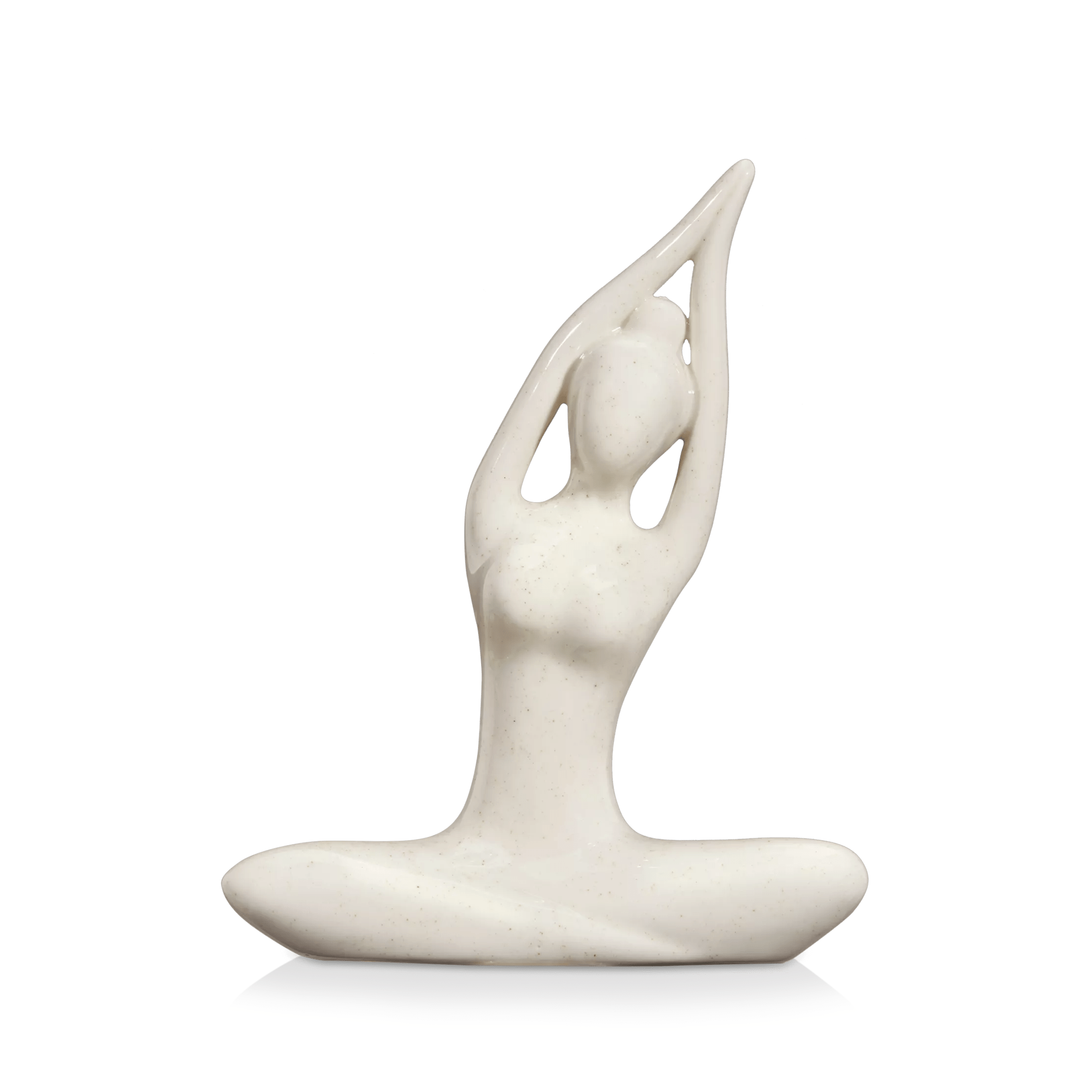 Sculpture décorative d'une femme yoga