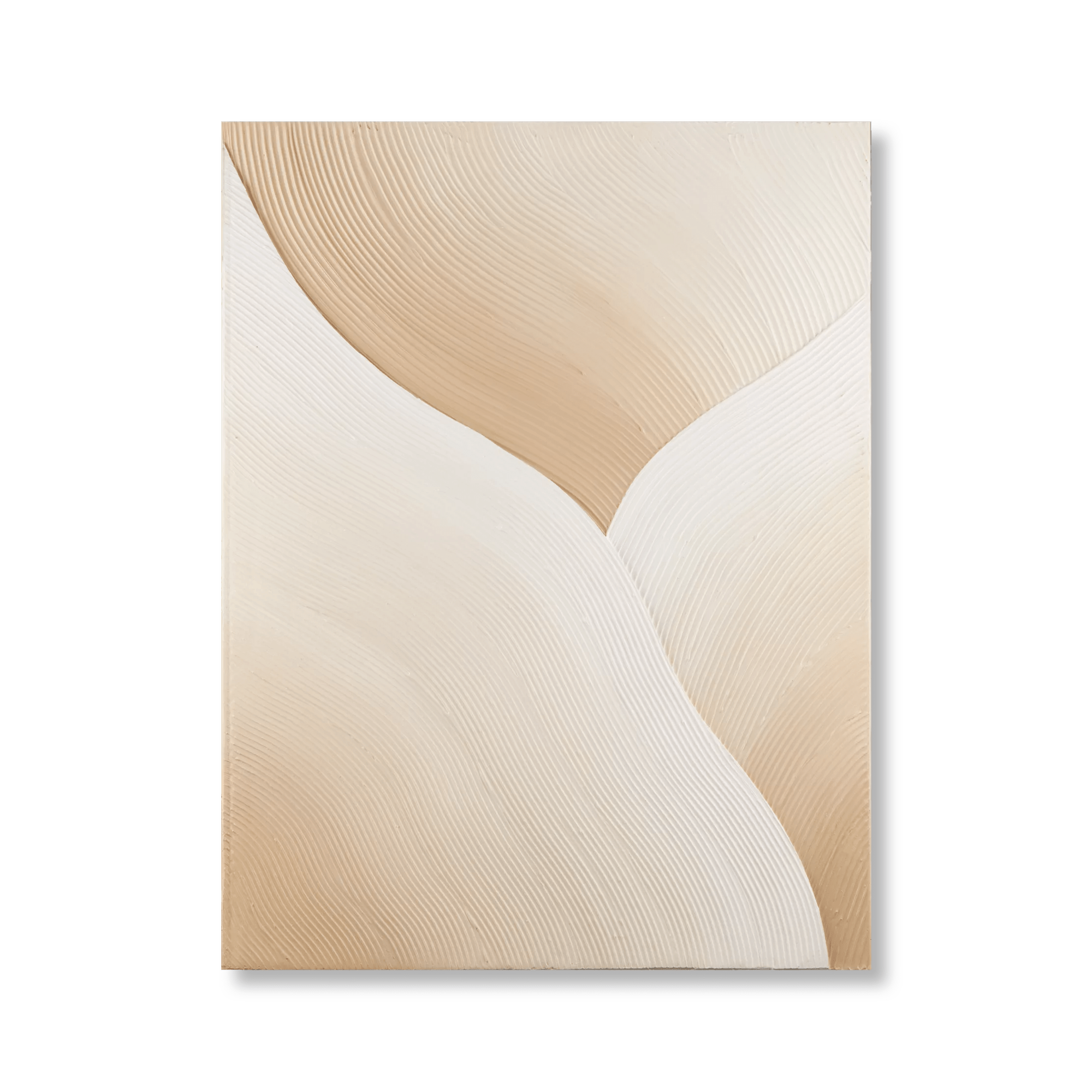 Abstract Gold Waves Oil Painted Canvas