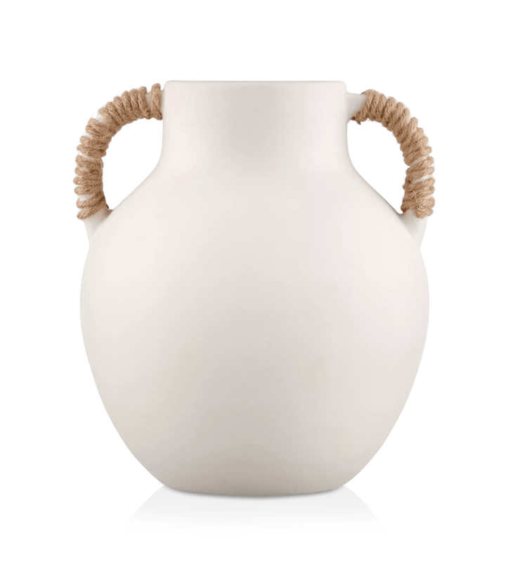 Ceramic Table Vase with Rope on Handles