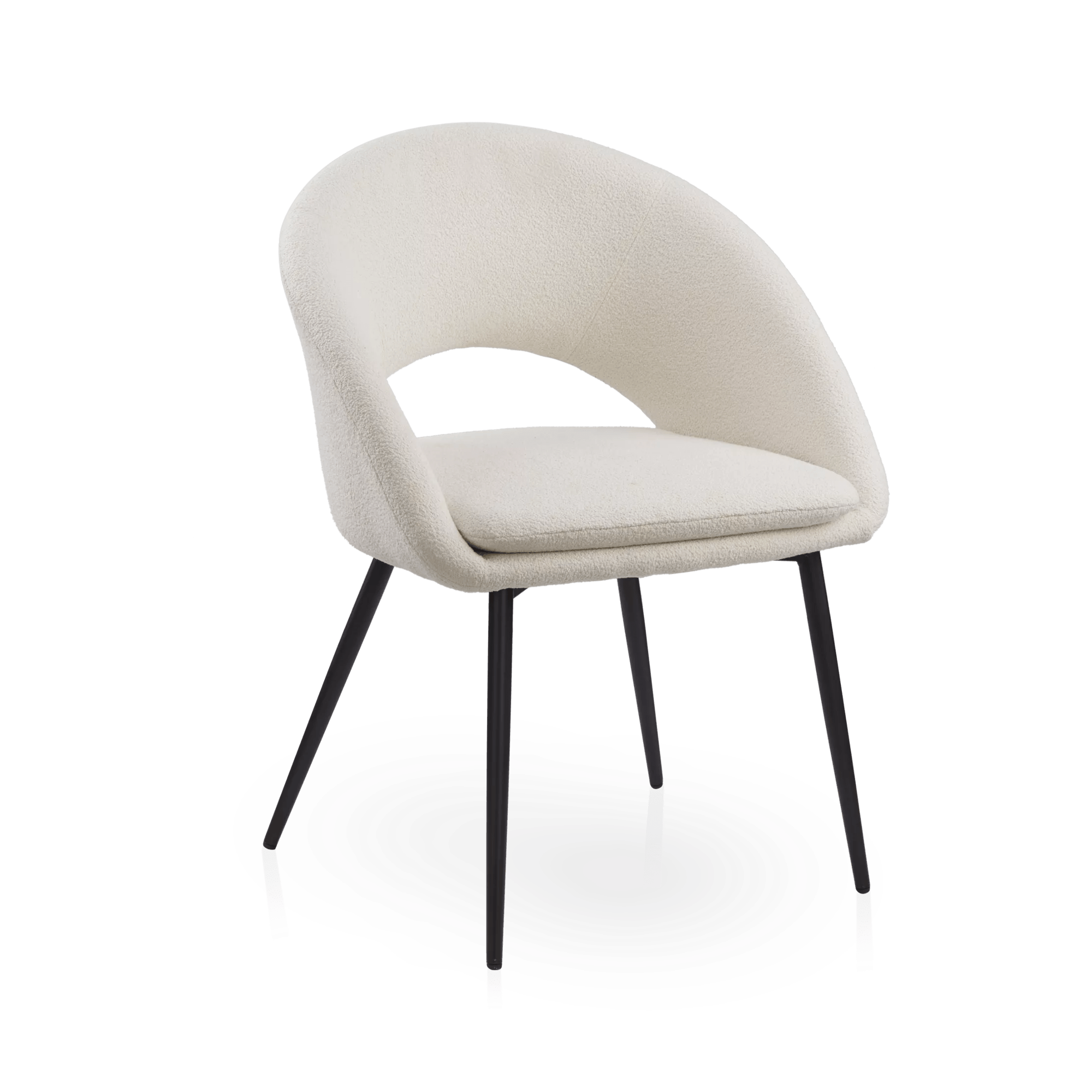 Chaise de salle à manger en tissu et en métal