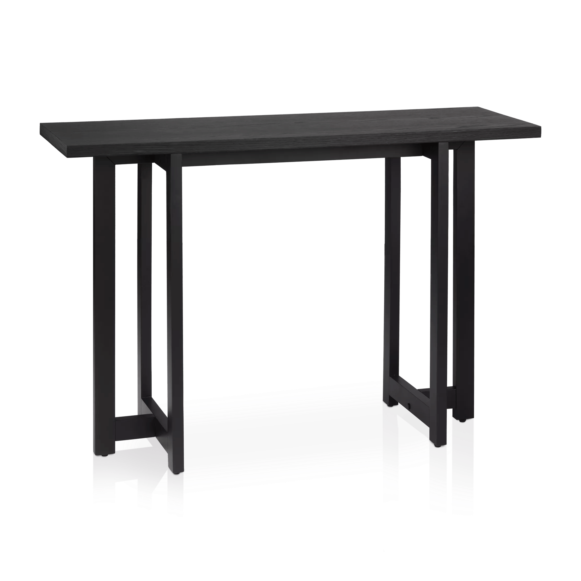 Black Wood Veneer Console Table
