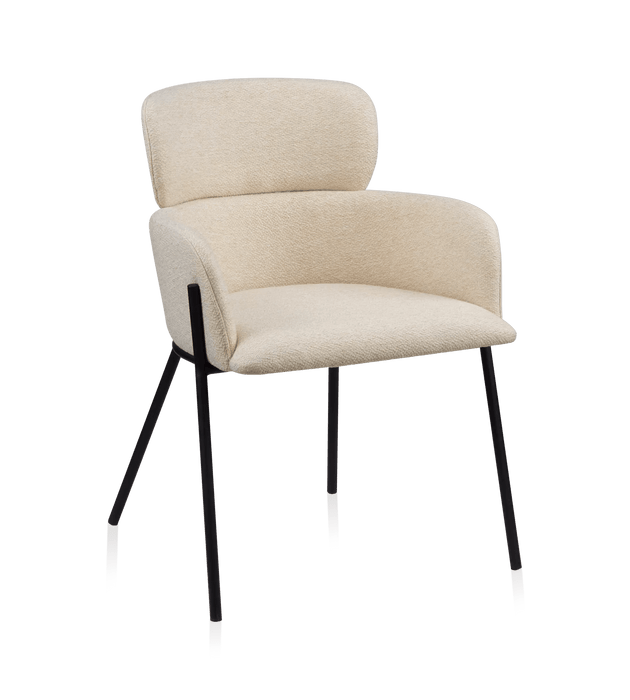 Fabric and Metal Dining Chair