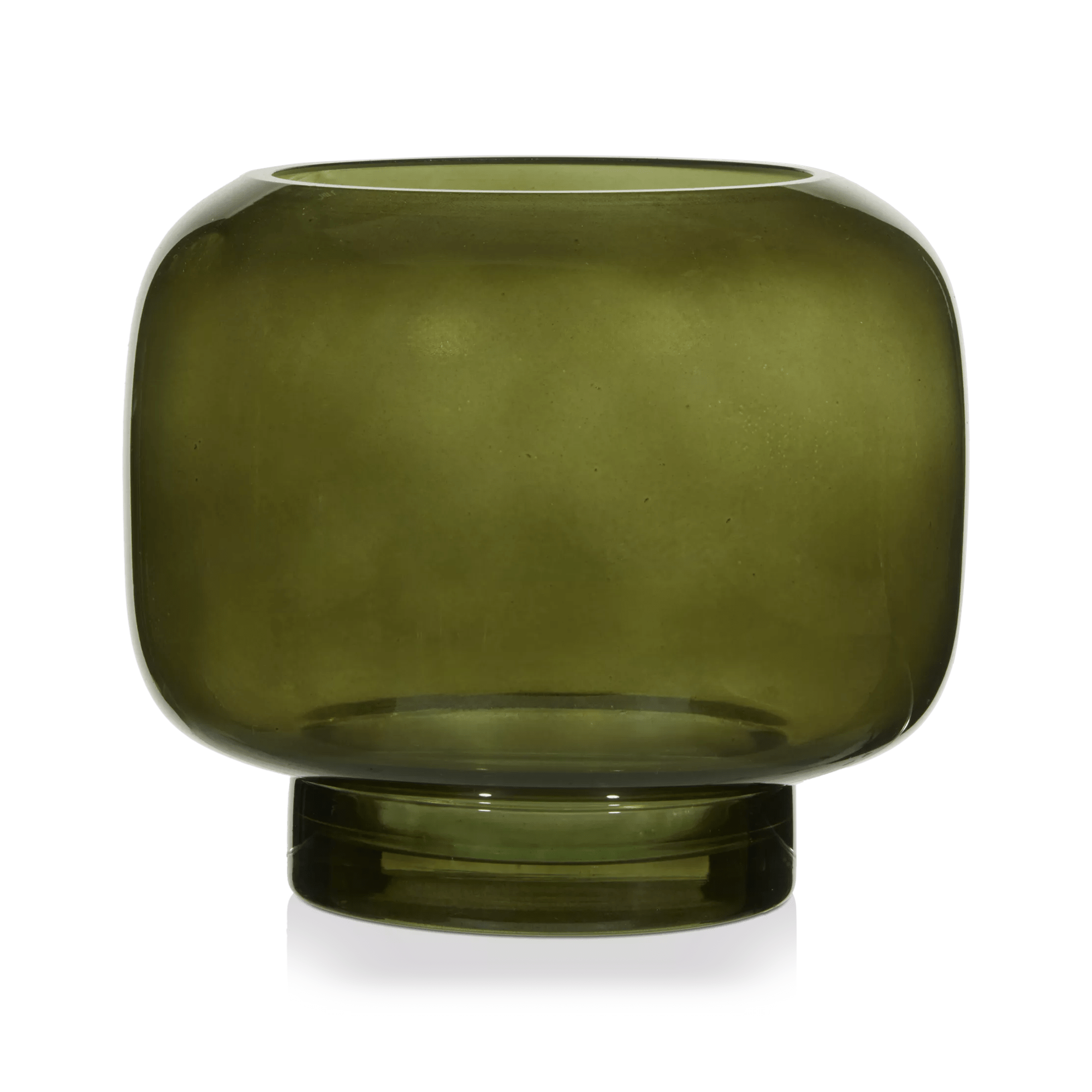 Porte-chandelle pilier en verre vert