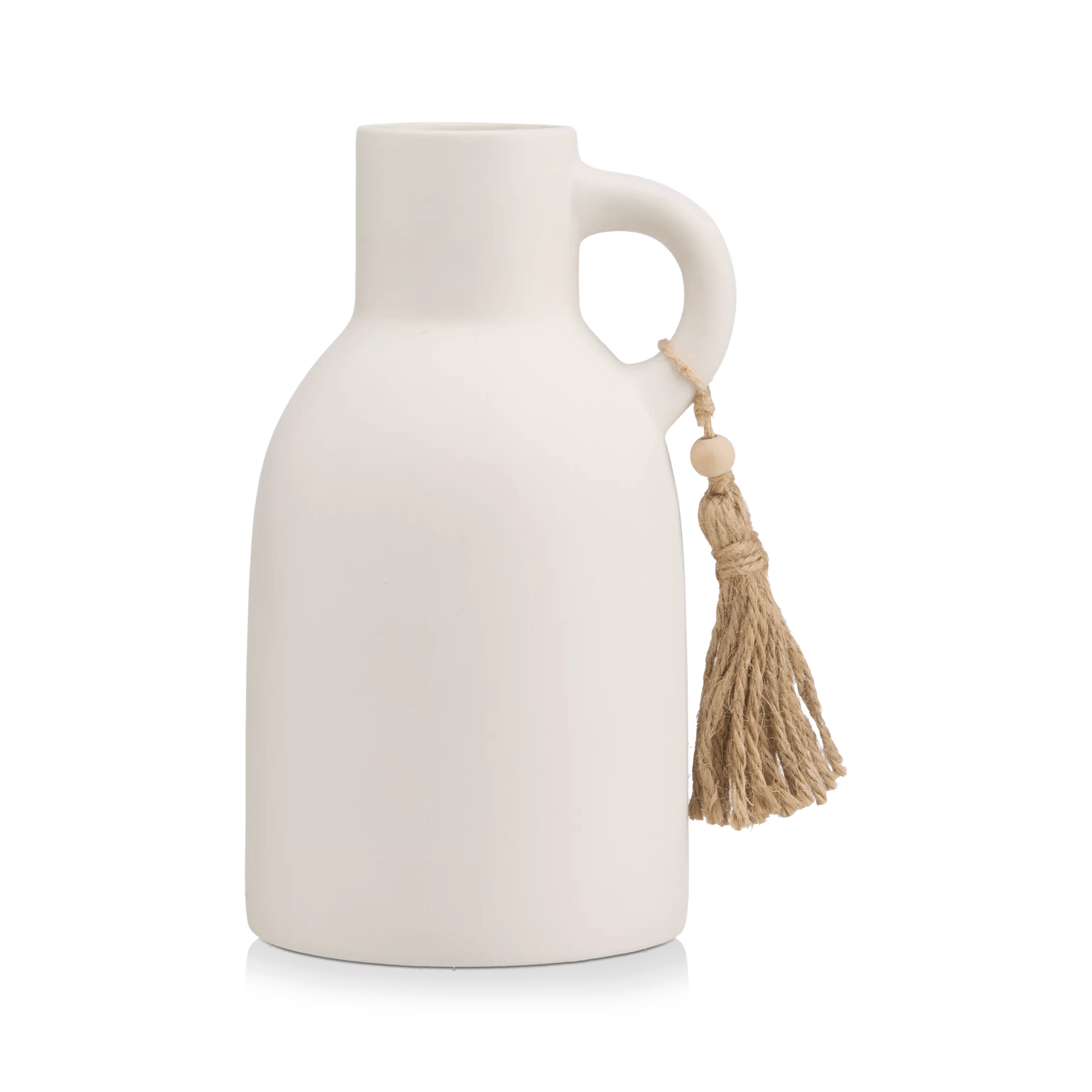 Ceramic Bottle Vase with Tassel