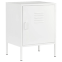 White Metal Locker Side Table