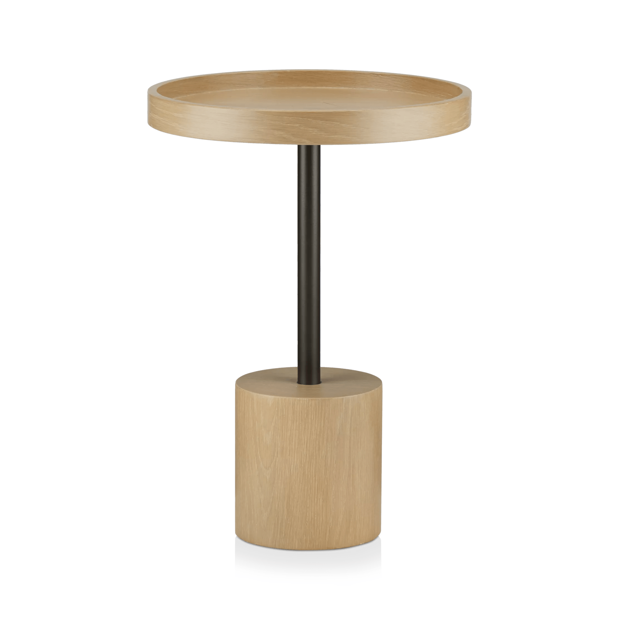 Veneer and Metal Side Table