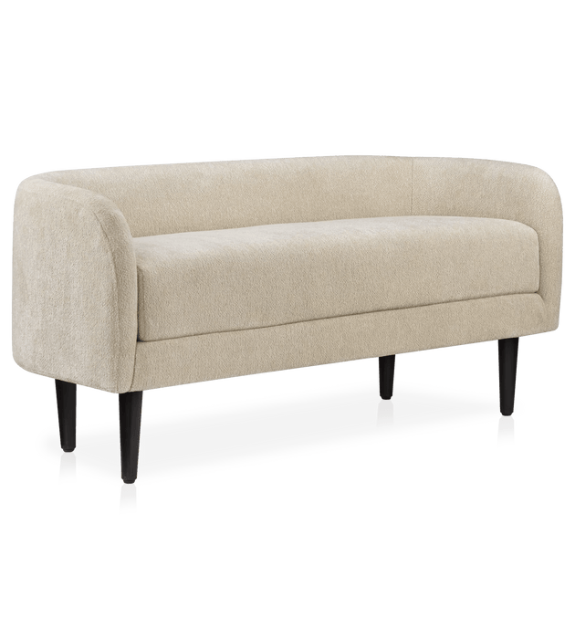 Fabric and Metal Bench