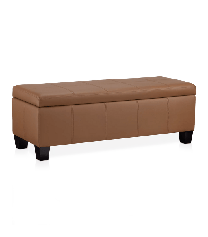 Banc de rangement en similicuir