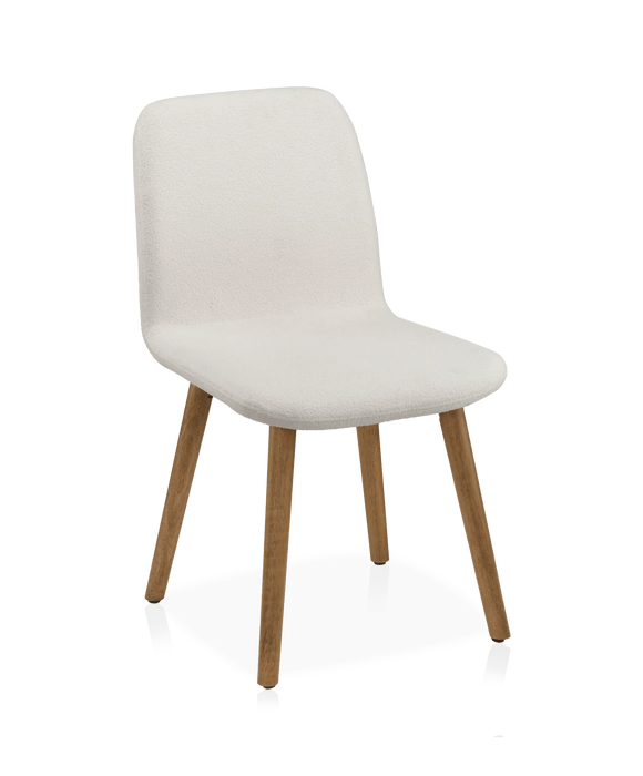 Chaise de salle à manger en tissu et en bois