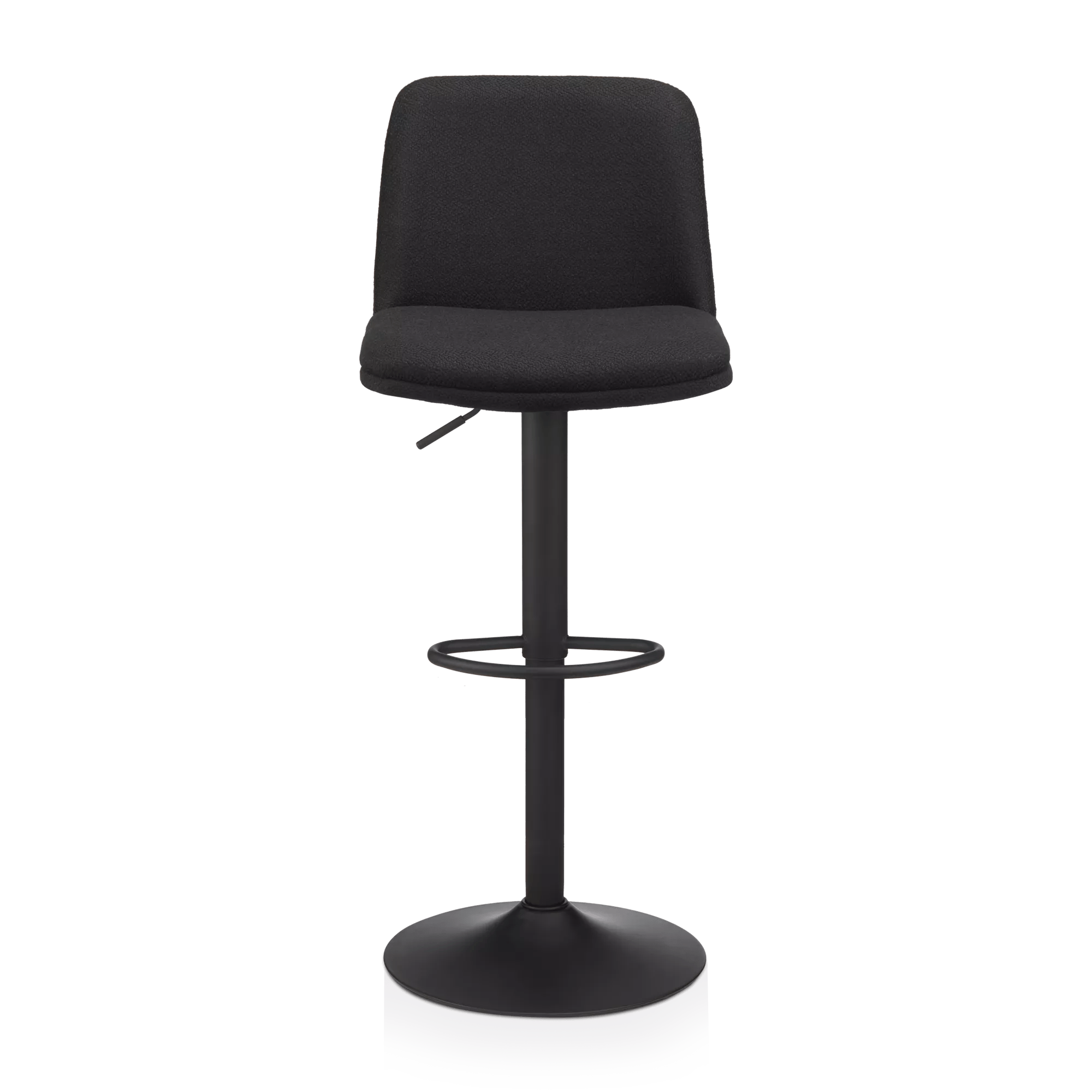 洋楽 Black Butta Black Fabric and Metal Adjustable Bar Stool – Bouclair