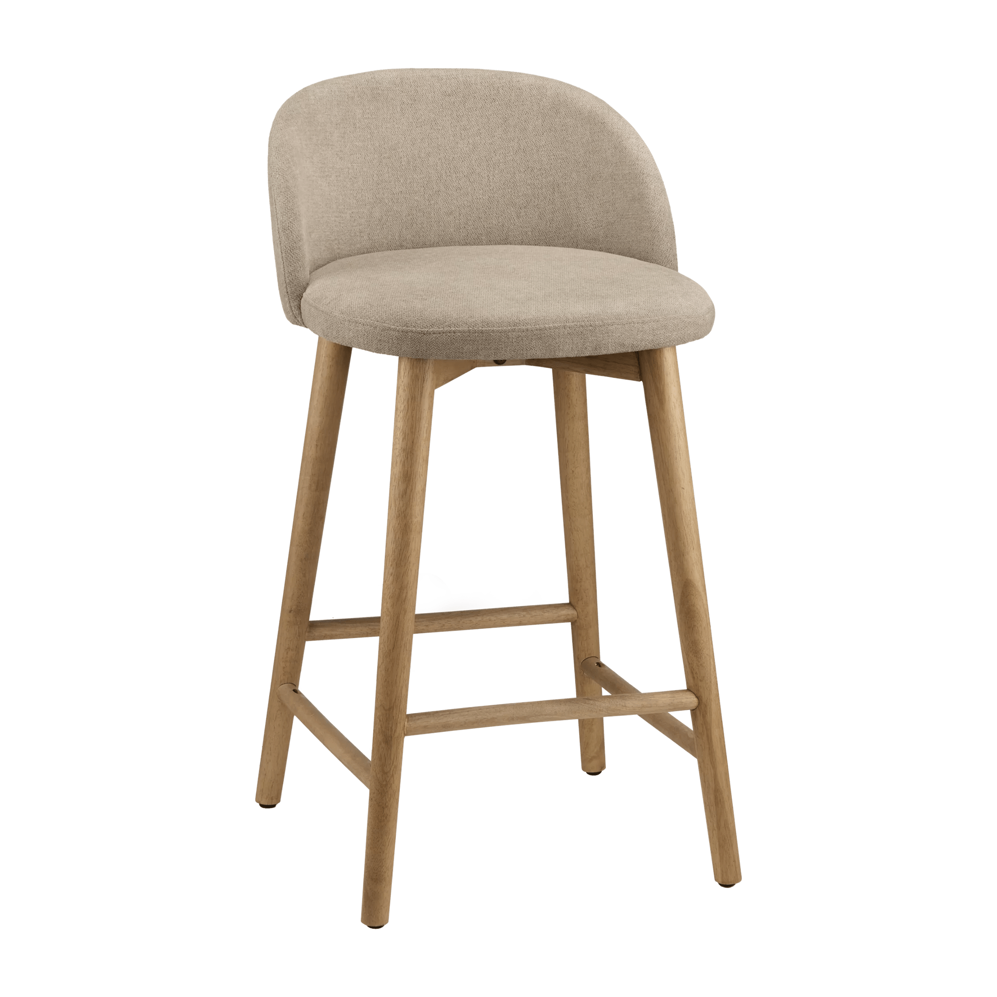 Tabouret en tissu et en bois