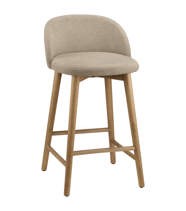 Tabouret en tissu et en bois