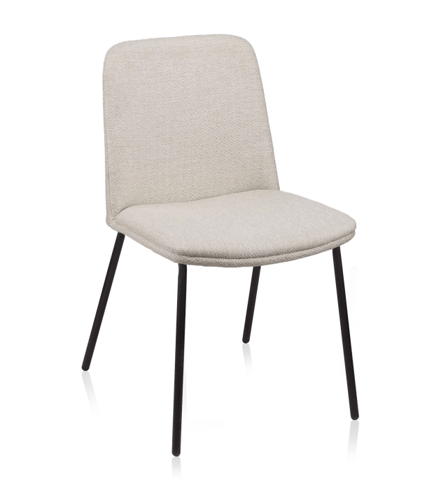 Chaise de salle à manger en tissu et en métal Avoine
